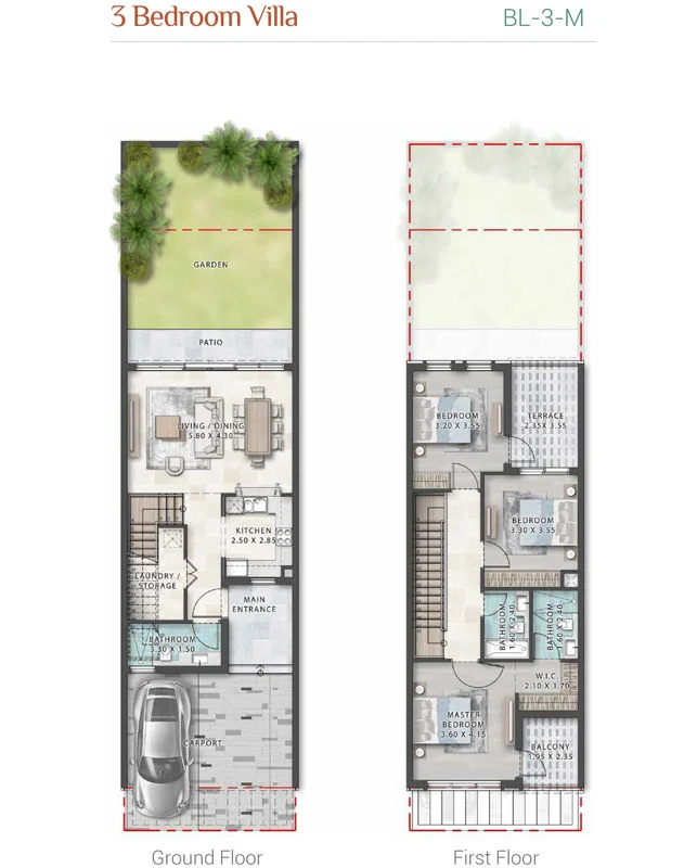 Experion The Trillion 3 BHK Floor Plan